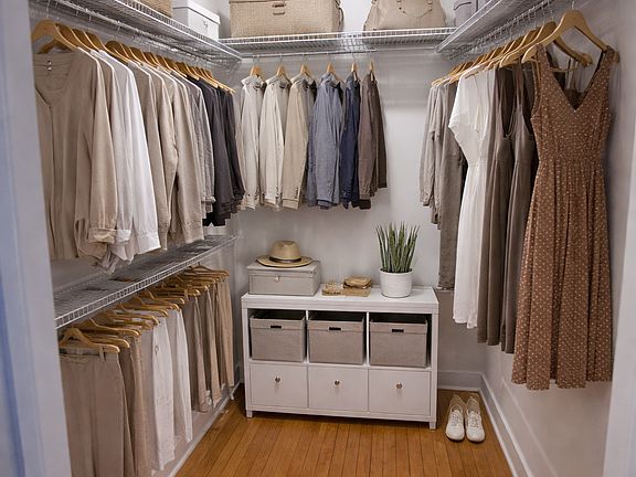 large walk-in closet off bedroom (this photo has been virtually staged)