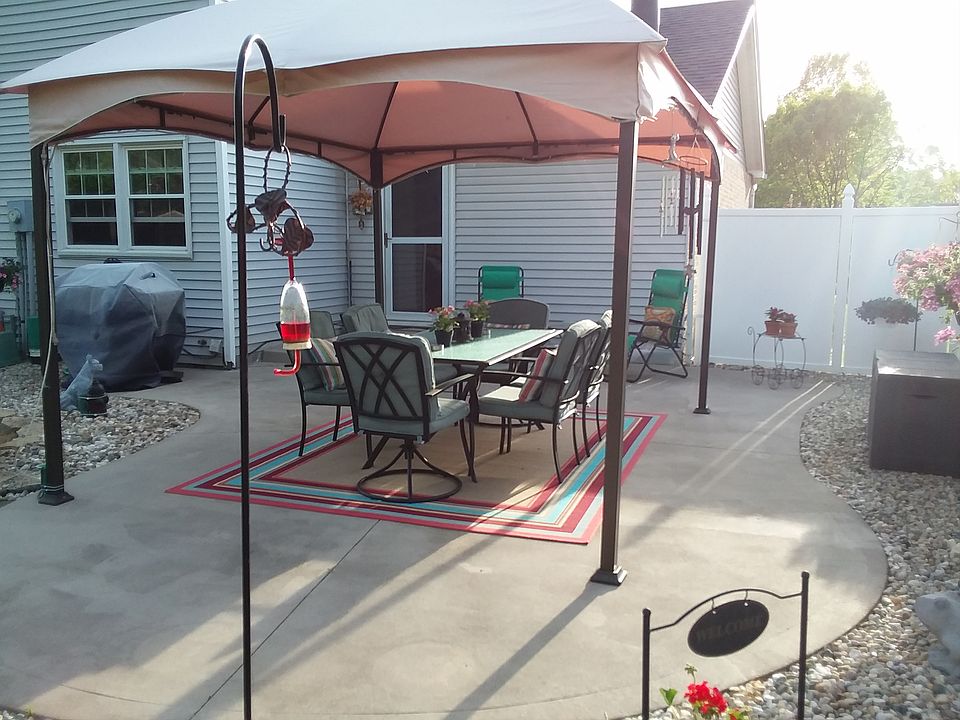 Back patio facing house