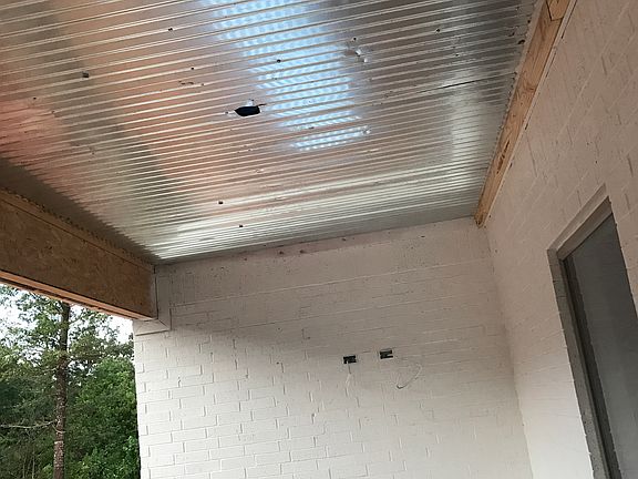 Back porch metal ceiling 