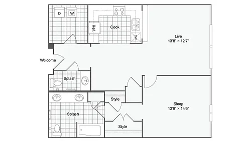 Floor plan A25A