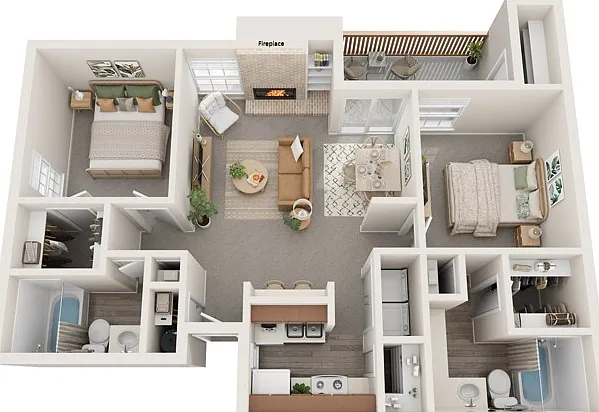 Two Bedrooms, Two Bathrooms, 956 sqft, Full-Size Washer/Dryer Connections, Patio/Balcony w/Storage, Walk-in Closets, Fireplace, Built-in Bookshelves Two Bedrooms, Two Bathrooms, 956 sqft, Full-Size Washer/Dryer Connections, Patio/Balcony w/Storage, Walk-i