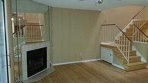 Living area with fireplace