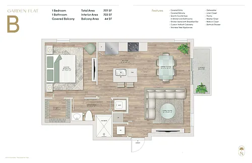 Floor plan Garden Flat B