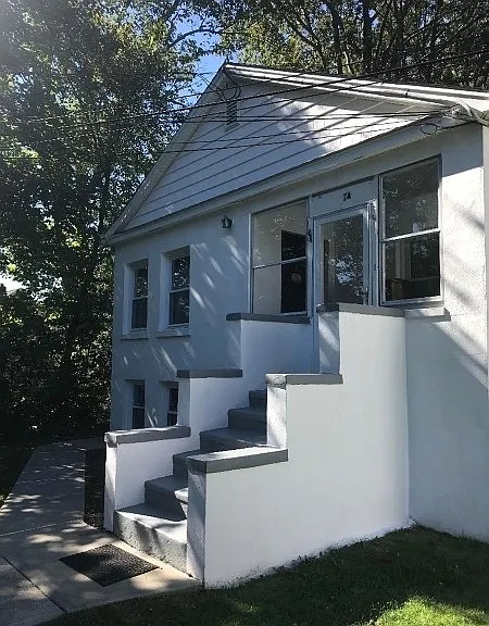 Walkway from front of property to side entrance of Unit B - 7 Overlook Rd #B