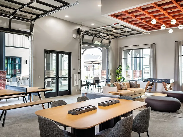 Indoor cabana game room