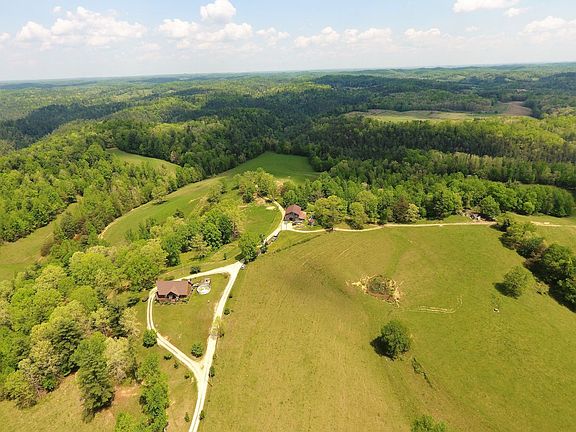 Drone shot from the entrance facing north