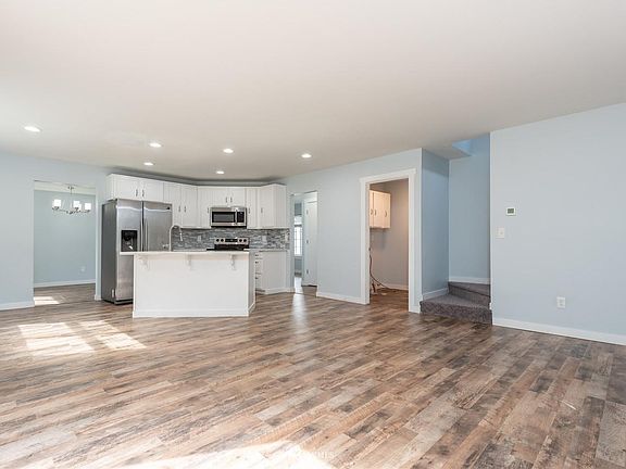 Open family room and kitchen