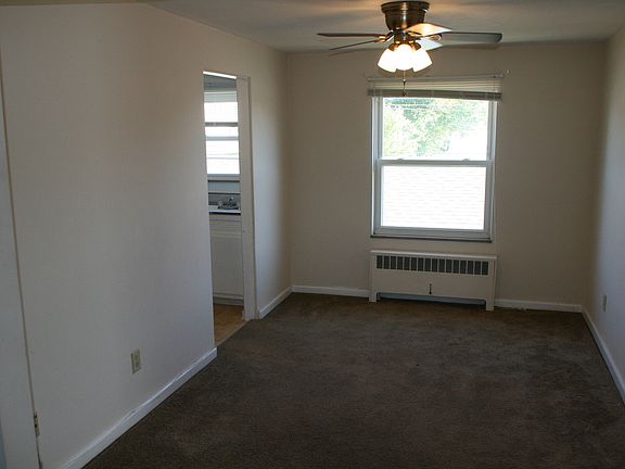 Dining room with door to kitchen