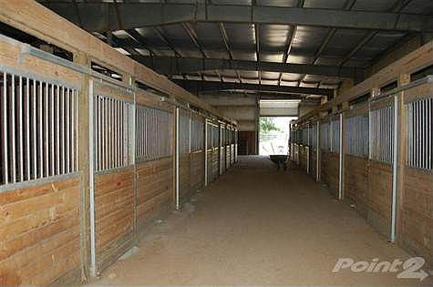 24 stalls Building is 150 feet by 150 feet