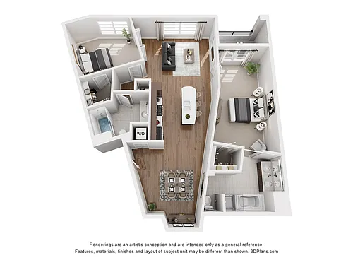 Floor plan 2x2B3