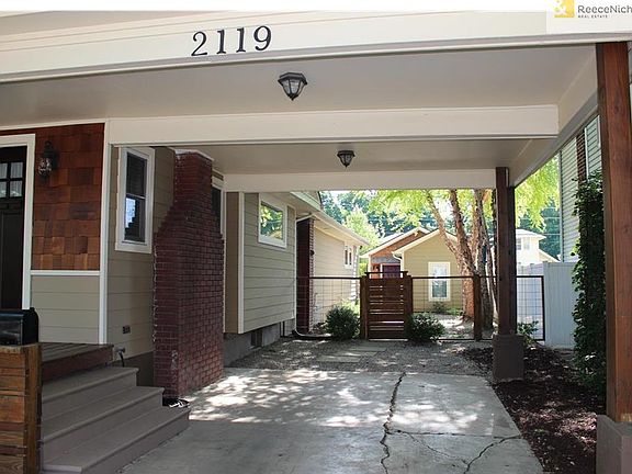 Car port view to back yard entrance.