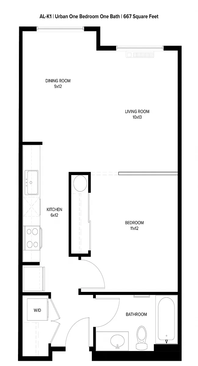 Floor plan Urban 1x1 D