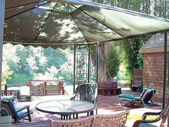 Riverfront deck off of living room