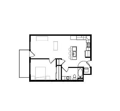 Floor plan 1x1FADA