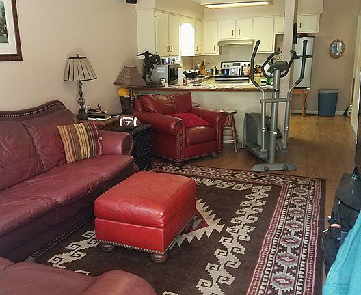 Large living room open kitchen