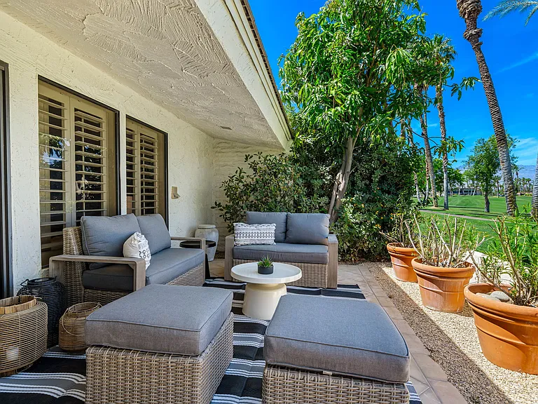 Back patio with stunning mountain views