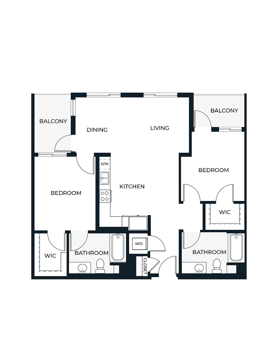 Floor plan Two Bedroom C1
