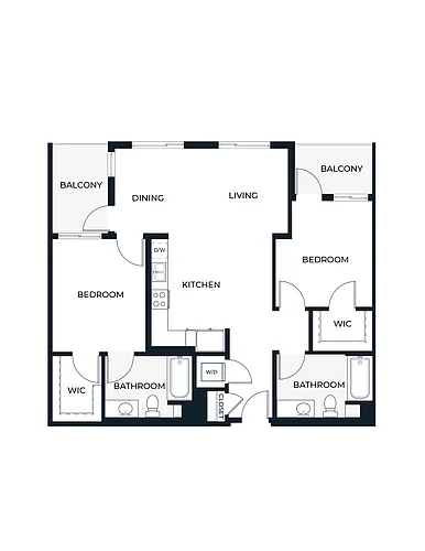 Floor plan Two Bedroom C1