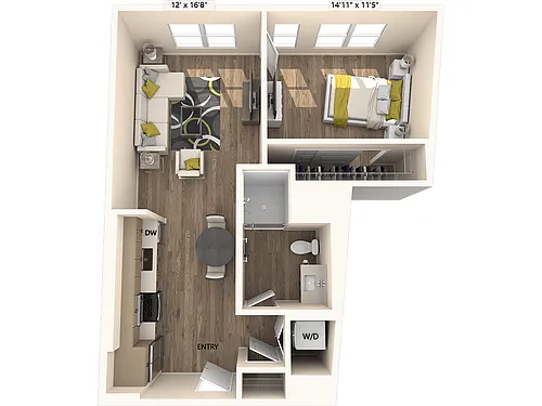 Floor plan A2-FinishII-722sf