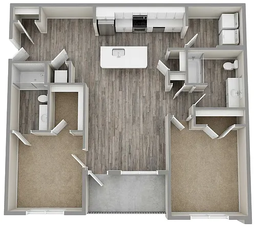 Floor plan 2 Bedrooms