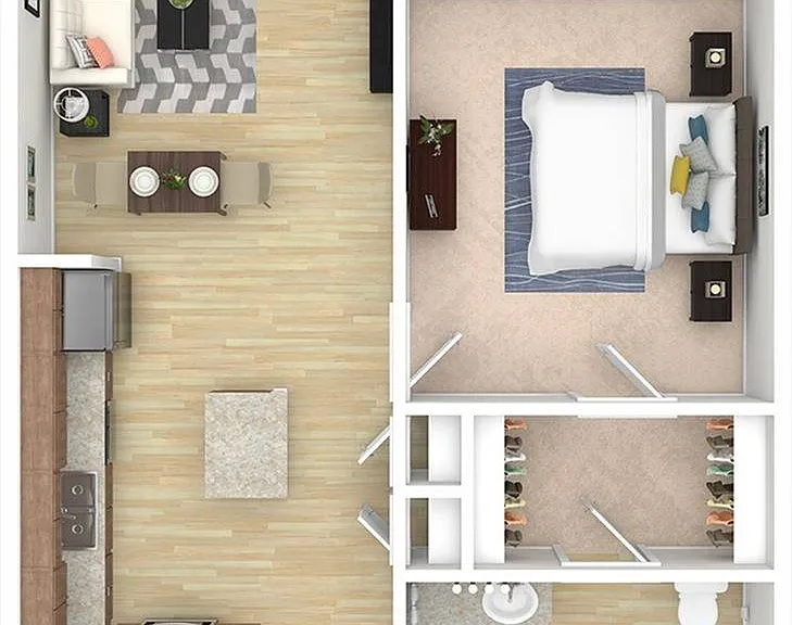 Fairmont - 1x1 Floor Plan Fairmont - 1x1 Floor Plan