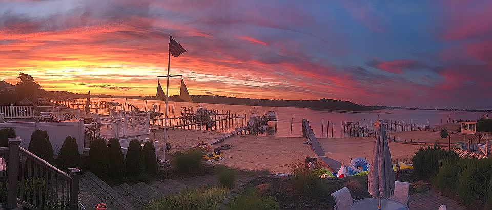 Sunset view from the deck