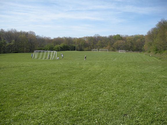 Soccer field back of propert