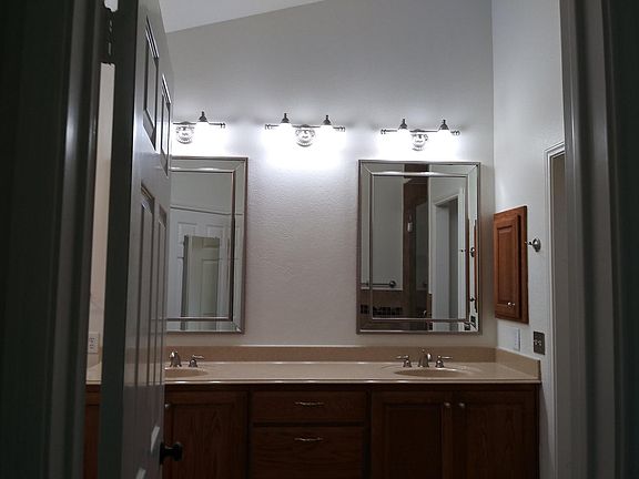 Master Bath with double vanity, new faucets and mirrors