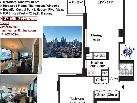 2nd image of 347 W 57th St APT 42D