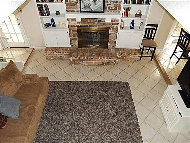 Stair view of large family room, family room