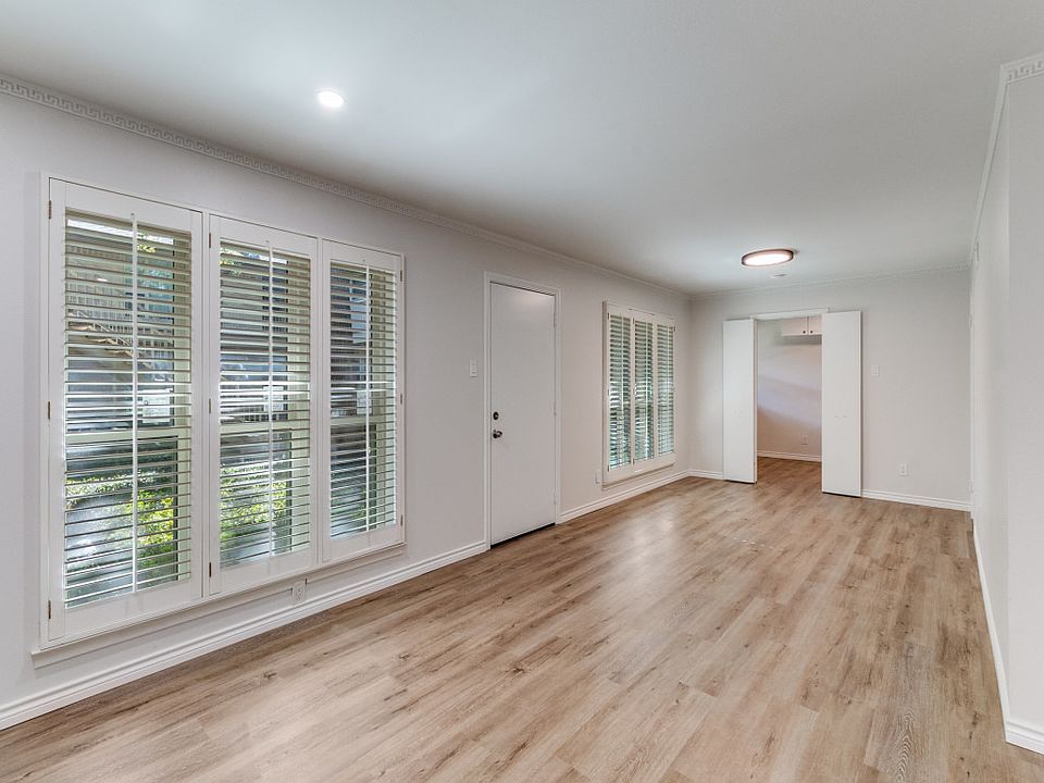 Open living and dining room