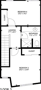 4 bedroom floor plan - Floor 3 4 bedroom floor plan - Floor 3