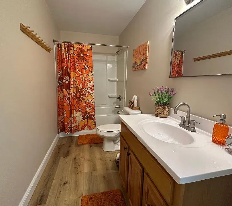 One full bathroom