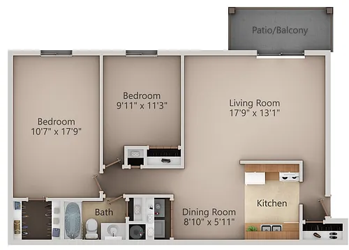 Floor plan 2 Bedroom
