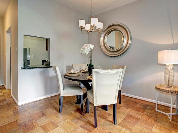 Dining area with pass-through to kitchen.