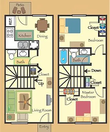 Floor plan Two Bedroom