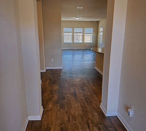 door entry and living room