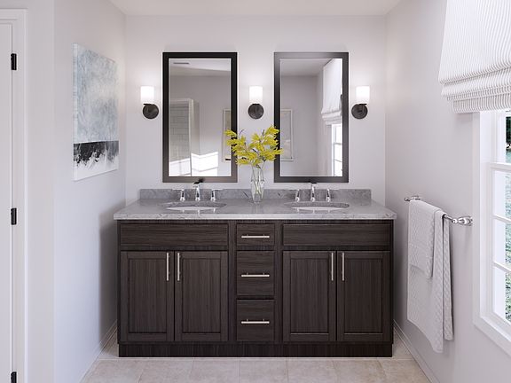 Dual sinks in owner s spa bath