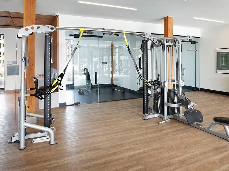 State-of-the-art fitness center with strength equipment