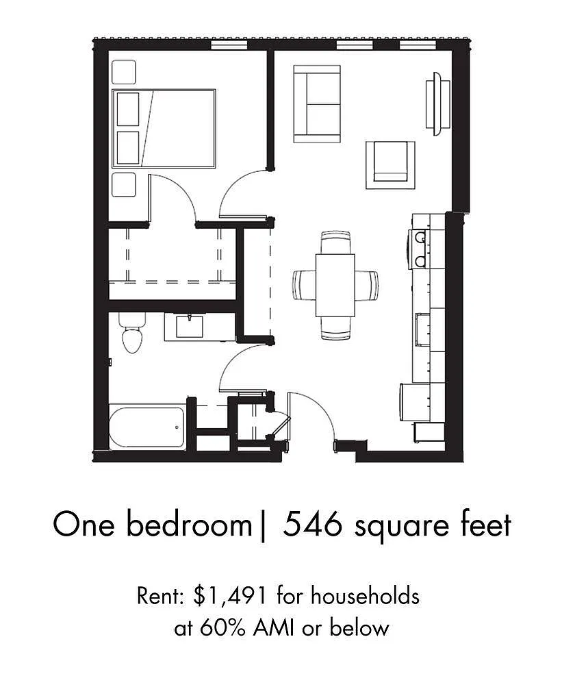 Floor plan One Bedroom