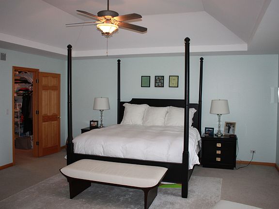 Master suite with walk-in closets
