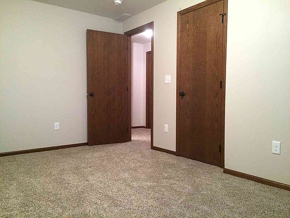 One of two basement bedrooms