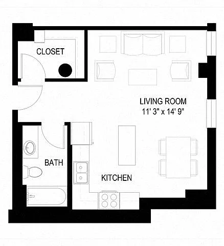 Floor plan Studio - F