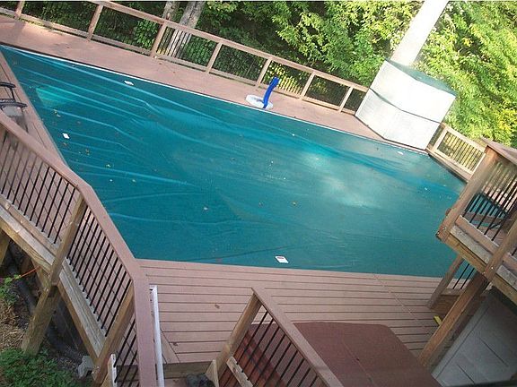 pool closed,view from bedroom window