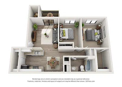 Floor plan Two Bed A