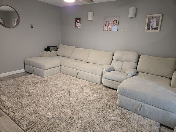 Living room. Double pane sliding door to patio.