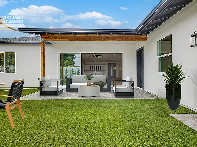 Staged Backyard Outdoor Living