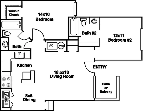 Floor plan 2B