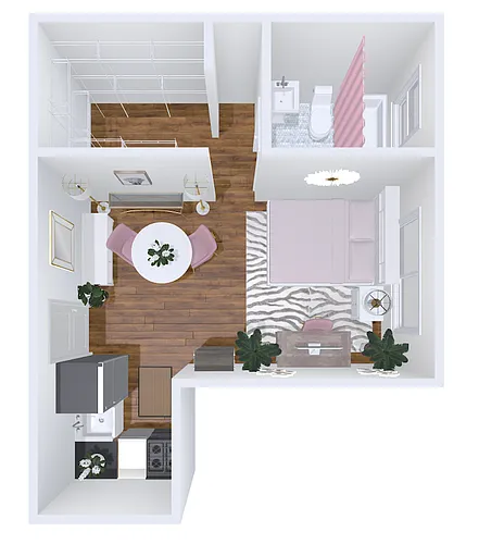 Floor plan studio 104