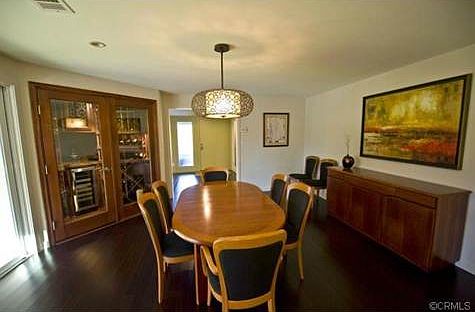 Dining room and wine closet